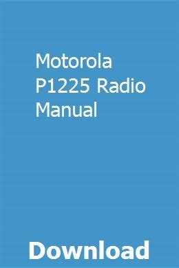 Programming a motorola radius p1225 manual. - Utili masters manuals ford aero wiring.